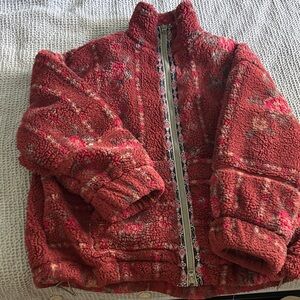 Women’s xs cropped fuzzy jacket
